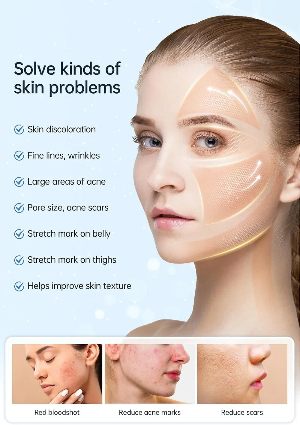 Nouveau stylo hydra H5 porteur de perfusion sérum EMS et microneedling application automatique 4