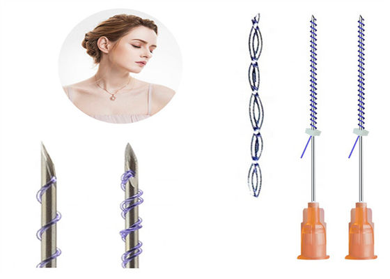 Collagène absorbable Pdo fil de remplissage Cog 6D W Cannula fil de levage