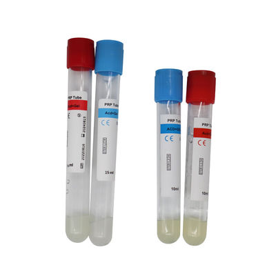 Tube de PRP 10 ml avec gel ACD pour la perte de cheveux riche en plaquettes