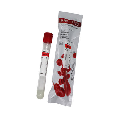 Tube de PRP 10 ml avec gel ACD pour la perte de cheveux riche en plaquettes