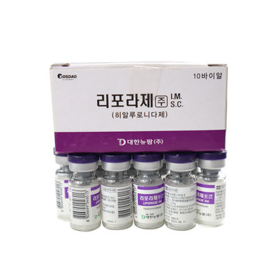 LIPORASE HYALURONIDASE 10 flacon de remplissage d' acide hyaluronique ou de solvant de graisse