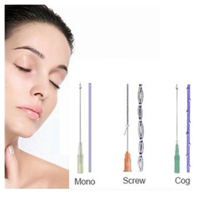Ultra Face V Lift Thread Pdo Resserrement de la peau Pdo Pcl Plla Cog Mono Screw Threads Lift Face Pdo Threads Les fils de levage de la peau peuvent être utilisés pour le nettoyage de la peau.