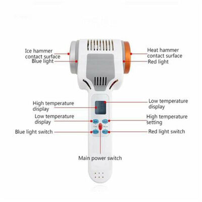 Machine de levage de rajeunissement de la peau du visage à LED de cryothérapie ultrasonique à marteau chaud et froid