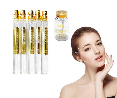 collagène facial de peptide de protéine d'or du sérum 5pcs filetant l'ascenseur