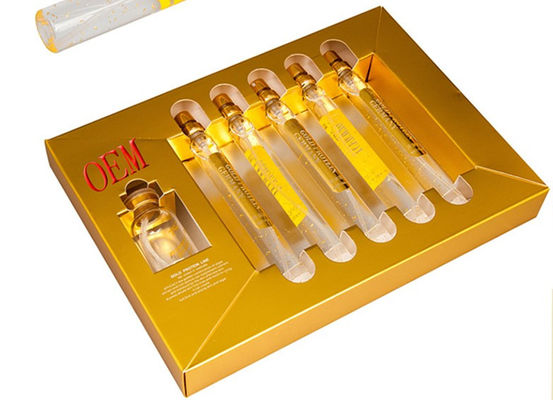 collagène facial de peptide de protéine d'or du sérum 5pcs filetant l'ascenseur
