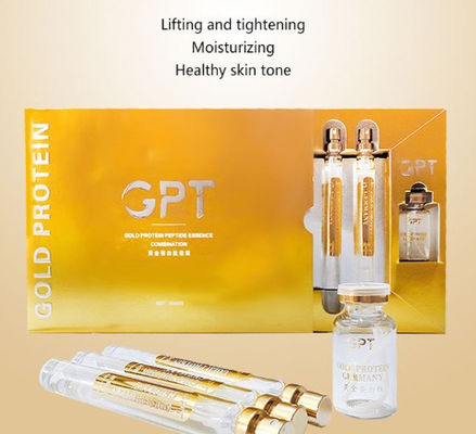 collagène facial de peptide de protéine d'or du sérum 5pcs filetant l'ascenseur