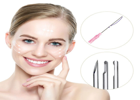 peau absorbable de 4D 6D 8D filetant le lifting L type émoussé de W