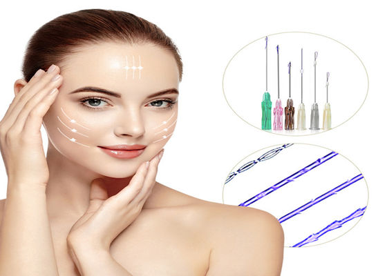 peau absorbable de 4D 6D 8D filetant le lifting L type émoussé de W