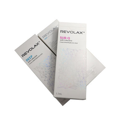 Acide hyaluronique de haute pureté remplisseur cutané Revolax 1.1 ml Sub-Q profond pour les lèvres
