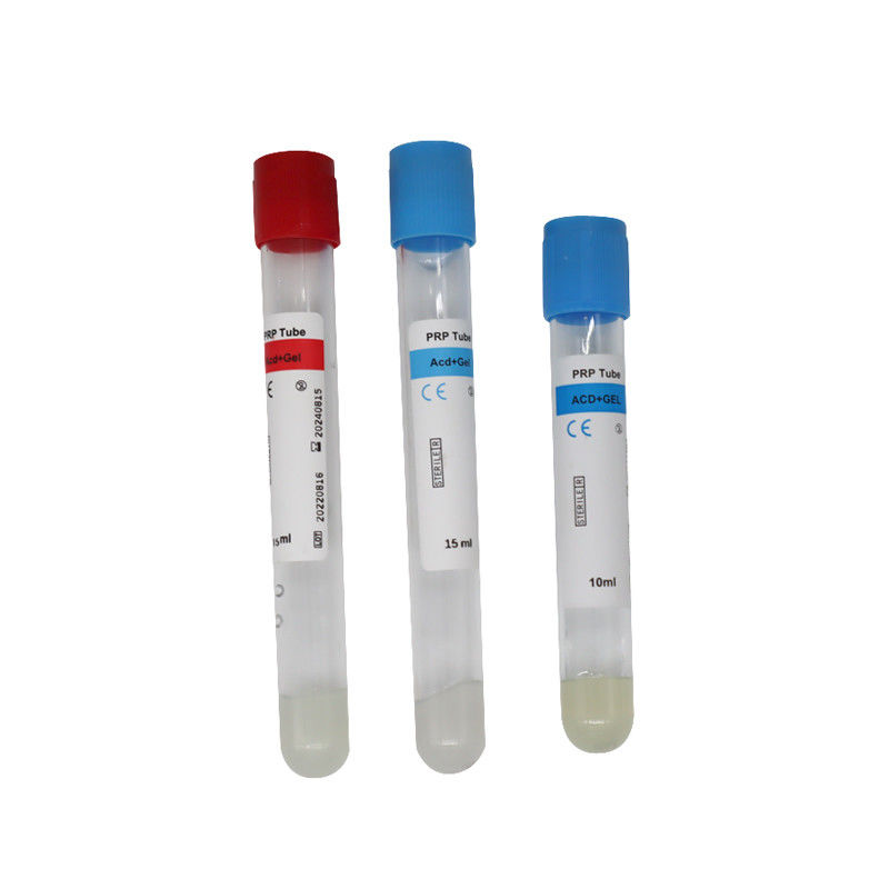 Tube de PRP 10 ml avec gel ACD pour la perte de cheveux riche en plaquettes
