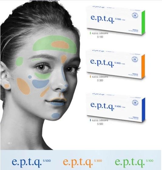 Remplisseur d'injection labiale Eptq Remplisseur d'injection de collagène Corée Endorsement de célébrités E.P.T.Q. Epitique S100 S300 Remplisseur Marque bien connue Eptq Ha Remplisseur approuvé par la CE