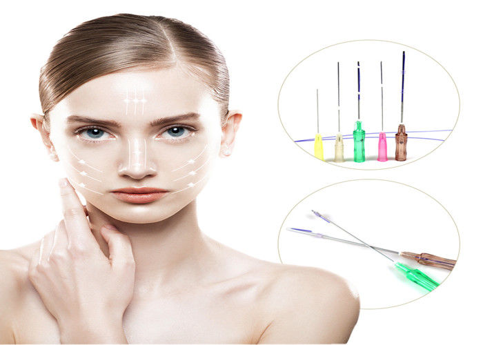 peau absorbable de 4D 6D 8D filetant le lifting L type émoussé de W